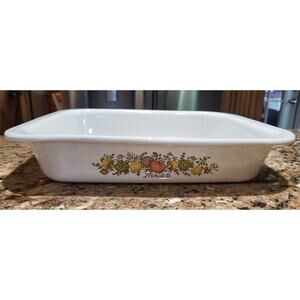Vintage Corning Ware Spice of Life A-21 Lasagna/ Roaster Baking Dish Le Romarin